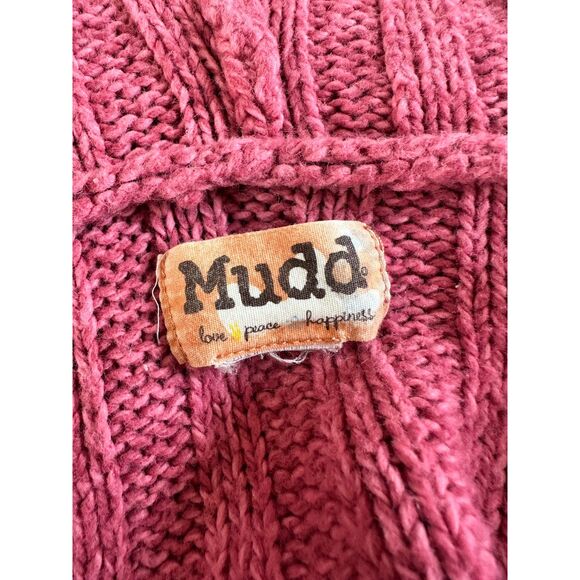 Vintage Y2k Mudd Burgundy Red Knit Zip Up Cropped Short Sleeve Sweater Jacket XS - Picture 3 of 10